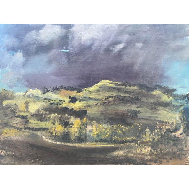 Jean Burkhalter, Storm Over Vaucluse, 20th Century, Oil Painting For Sale - Image 5 of 7