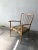 Wood Armchair with Cushion, Blond Wood Frame and Floral Plastic Fabric in the Style of Ico Parisi, 1950s For Sale - Image 7 of 8