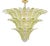 Mid-Century Green and Clear Murano Glass Palmette Chandelier, Italy, 2010s For Sale