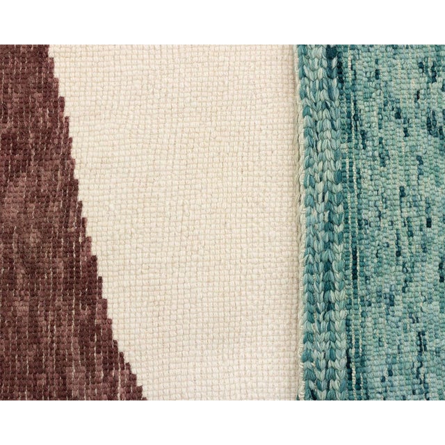 Ivory Hand-Knotted Wool Rug by Azele Studio For Sale - Image 8 of 10