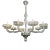 Modern Steel Blue Murano Glass Chandelier For Sale