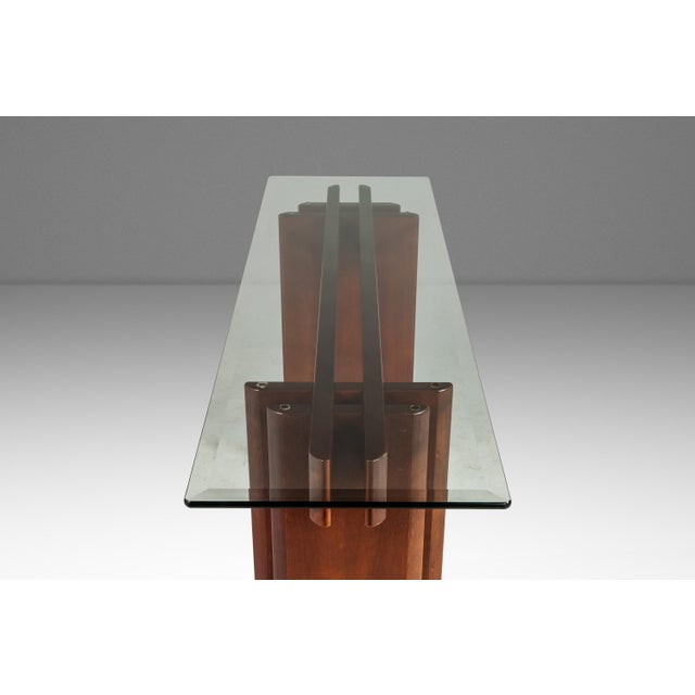 Danish Mid-Century Modern Console Table in Teak W/ Glass Top by Gustav Gaarde for Trekanten, Denmark, C. 1970s For Sale In Orlando - Image 6 of 18
