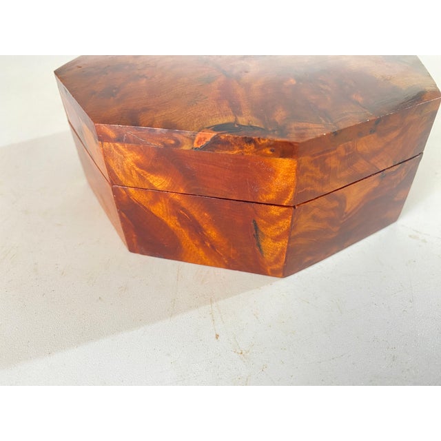 20th Century Brown Box in Burled Wood, France, 1970s For Sale - Image 12 of 18