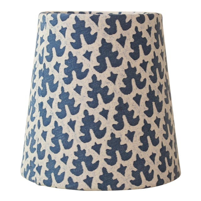 Fortuny Blue and White Chandelier Shade For Sale