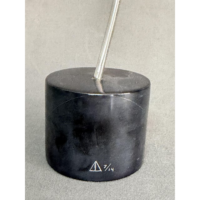 Andreu Alfaro, steel sculpture on a black marble base measuring 45 x 20.5 x 10 cm. Edition 7/14. Made for the Penagos...