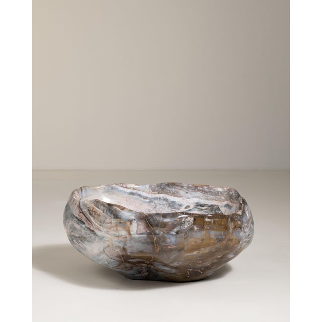 Mid 20th Century Brazil Antique White Agate Decorative Bowl For Sale - Image 14 of 15