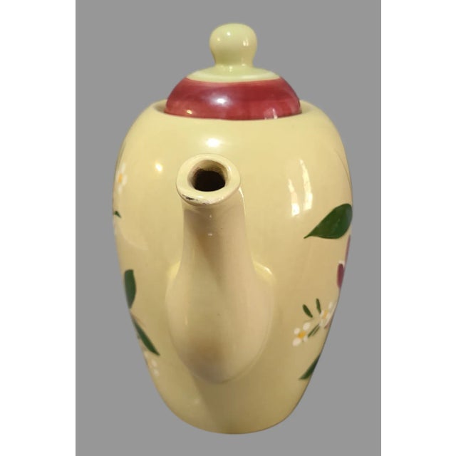Stangl Vintage Stangl Pottery Magnolia Flowers Coffee Teapot For Sale - Image 4 of 8