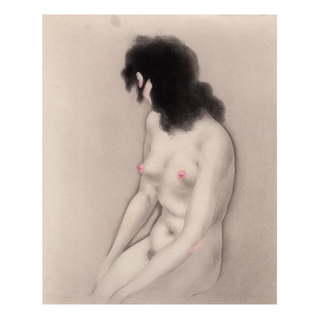 Louis Icart, Pear Breasts from The Life of Breasts, Nude, Original Etching & Aquatint, 1945 For Sale
