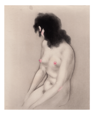 Louis Icart, Pear Breasts from The Life of Breasts, Nude, Original Etching & Aquatint, 1945
