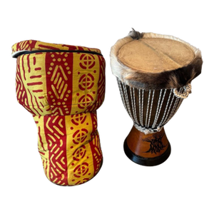 Professional West African Djembe Hand Carved Baobab Tree Drum With Case