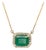 1.7cts Zambian Emerald Pendant With Natural Diamonds Halo: Solid 14k Gold, 8x6mm For Sale