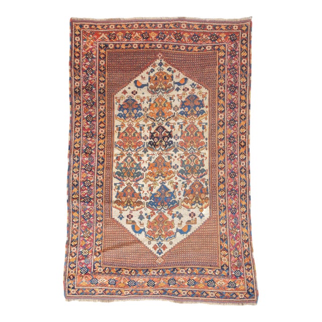 Antique Persian Afshar Rug 4' X 5'10'' For Sale