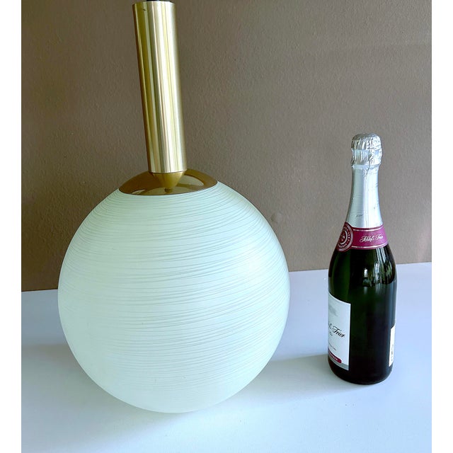 Mid-Century Modern Vintage Italian Pendant Light in Glass, 1950s For Sale - Image 3 of 18