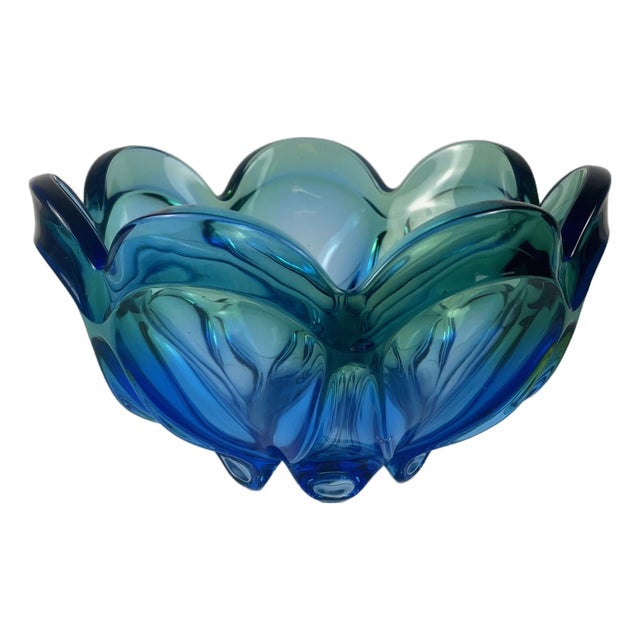 Large Vintage Murano Glass Bowl, 1960 For Sale