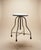 White Chippy Paint Steel Adjustable Stool. In wonderful operating condition. Use a seat, a plant stand or work stool. A...