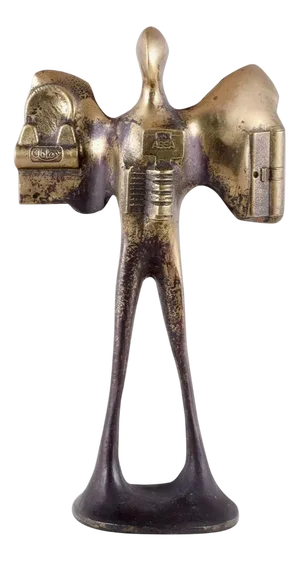 Large Sculpture of Man with Wings, 20th Century, Bronze