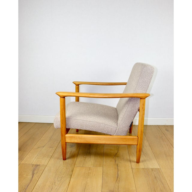 Beige Boucle GFM-142 Armchair from Edmund Homa, 1970s For Sale - Image 9 of 12