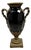 Large Black Ceramic and Bronze Vase, 1880 For Sale