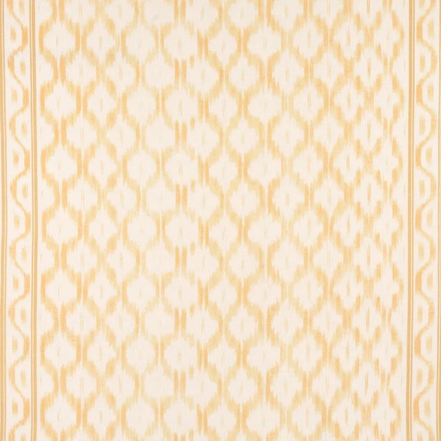 Sample - Schumacher x Mark D. Sikes Santa Monica Ikat Fabric in Yellow For Sale In Charlotte - Image 6 of 6