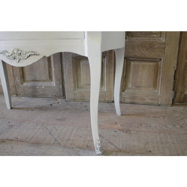 1940s Louis XV Style Marble Topped Walnut Commode For Sale - Image 9 of 12