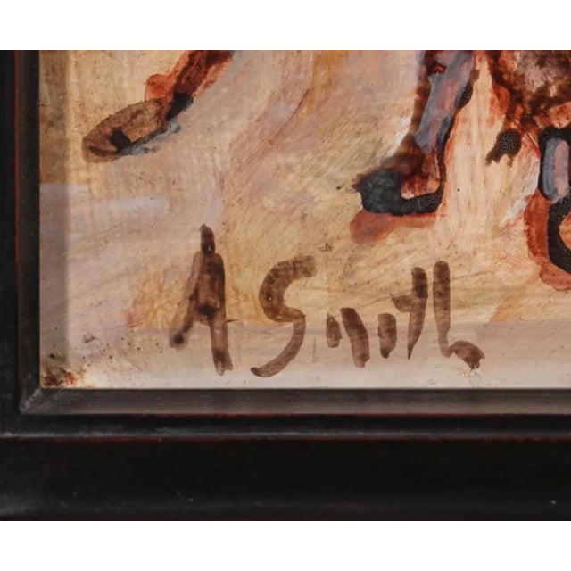 Arthur Smith, Street Riot Oil Painting Mounted Police WPA artist Social Justice Americana Art For Sale - Image 11 of 12