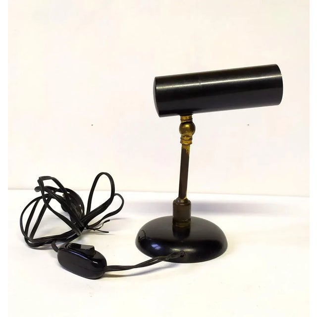 This nice table lamp is attributed to Stilnovo. No label and mark. Original patina. Never restored. This piece is...