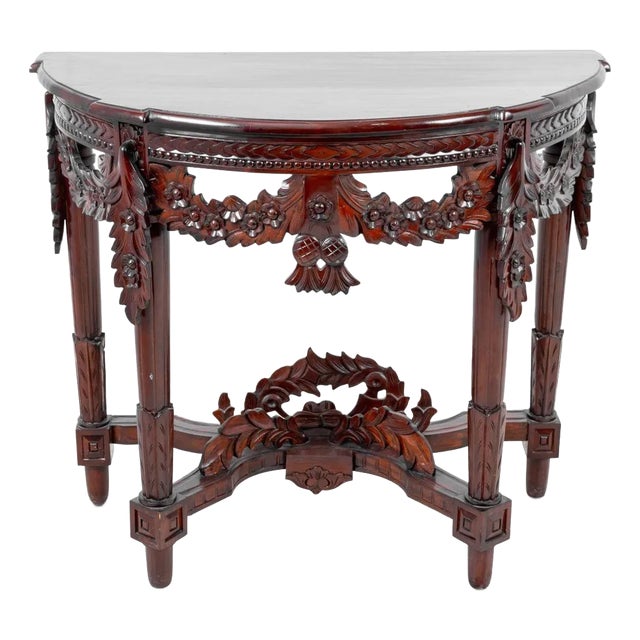 Louis XVI Style Mahogany Console Table For Sale