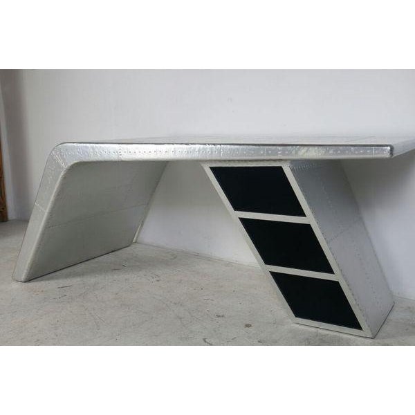 Restoration Hardware Polished Aluminum Aviator Wing Desk ...