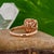 Pink 2.9cts Pink Tourmaline Ring With Natural Diamonds Halo: Solid 14k Rose Gold For Sale - Image 8 of 9