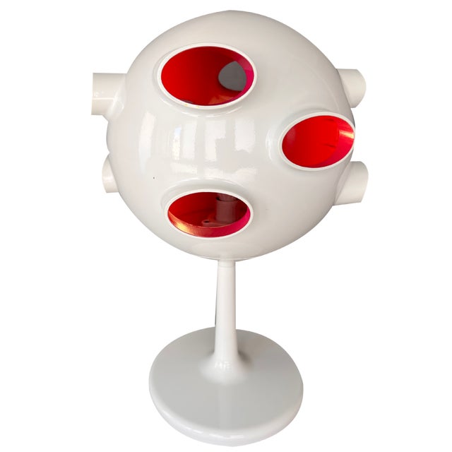 Space Age Italian Cave Ball Table Lamp by Iloomi For Sale