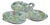 Antique Deans Burslem Dresden Green Chintz Divided Clover Dish 13" For Sale