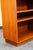 Mid Century Danish Modern Bookshelf Cabinet Teak Shelves Glass Doors Display MCM For Sale - Image 9 of 11