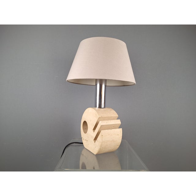 Travertine Table Lamp, Italy, 1970s For Sale - Image 4 of 7