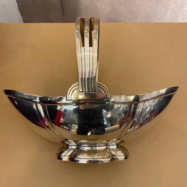 Silver-Plated Metal Centerpiece Basket from Ercuis, 1920s, in Good conditions. Designed 1920 to 1949 I have official proof...