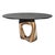 "Modena" Round Table With Bronze and Stainless Steel, Handmade For Sale - Image 4 of 12