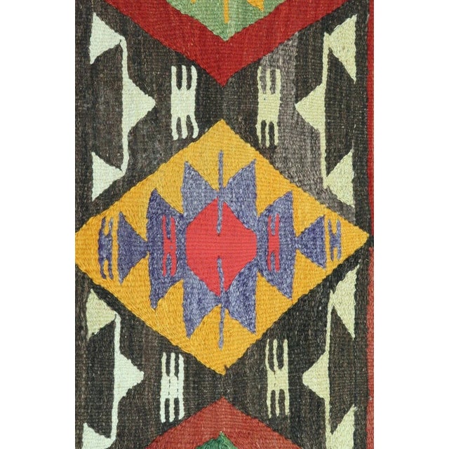 1960s Colorfull Bohemian Kilim Rug - 68"x107" For Sale - Image 9 of 11