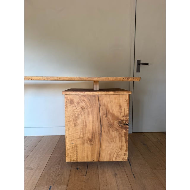 Early 21st Century Vintage Oak Live Edge Desk, 2010s For Sale - Image 5 of 12