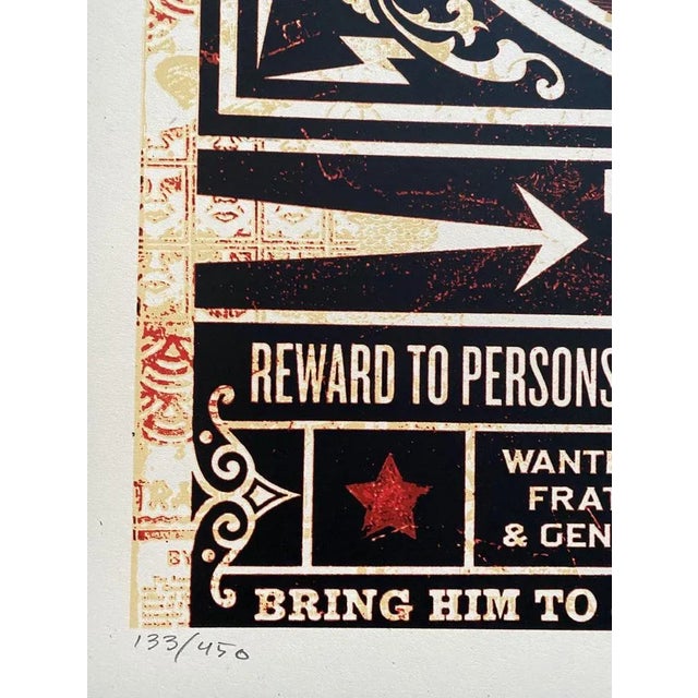 Modern Shepard Fairey (Obey), Travel On, Signed Silkscreen For Sale - Image 3 of 5