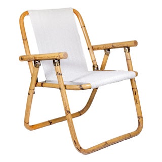 Folding Bamboo Chair, Italy, 1960s For Sale