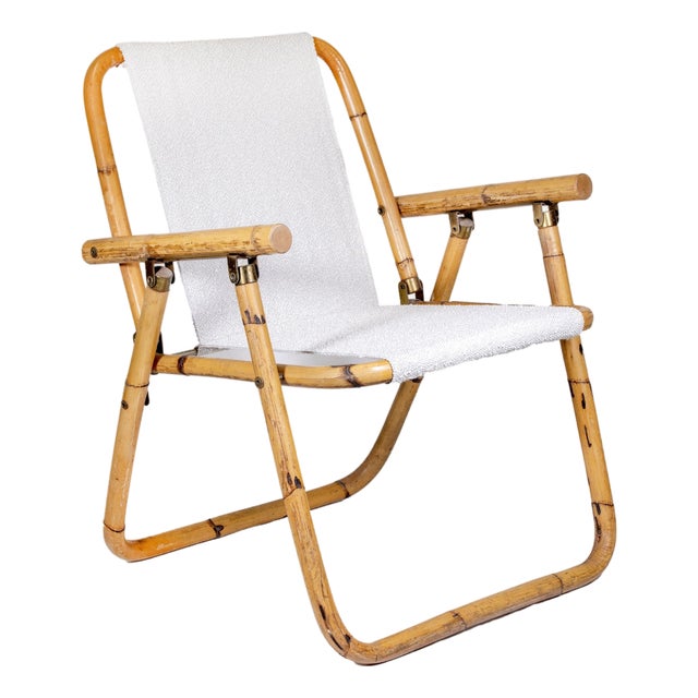 Folding Bamboo Chair, Italy, 1960s For Sale