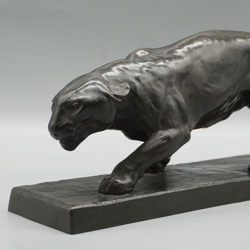 Black Albert Wille, Prowling Panther, Bronze For Sale - Image 8 of 12