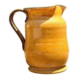 Vintage Italian Glazed Ceramic Pitcher For Sale