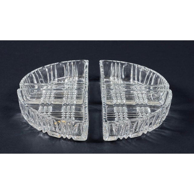 Glass Mid-Century Crystal Centerpiece attributed to Nachtmann, 1960s, Set of 4 For Sale - Image 7 of 7