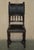 French Henry II Oak & Embossed Leather Dining Chairs, 1880s, Set of 6 For Sale - Image 3 of 18