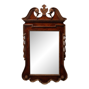 Early 20th Century Federal Style Parcel Gilt Mahogany Wall Mirror