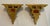Petite Italian Rococo Gilt Wall Brackets, a Pair. Petite Gilt Wall Brackets, Baroque. Believed to be ceramic. Excellent...