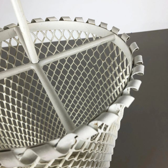 Mid-Century Modern French Metal Umbrella Stand in the style of Mathieu Matégot, 1960s For Sale - Image 9 of 18