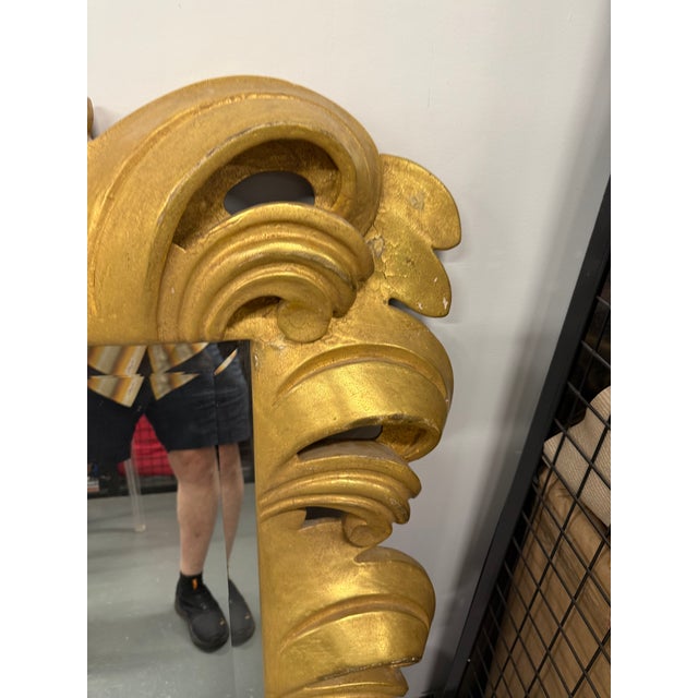 Late 20th Century Ornate Gold Leaf Carved Mirror For Sale In New York - Image 6 of 16