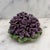 French Antique French Purple Violet Porcelain Flower Bouquet With Green Leaves For Sale - Image 3 of 6