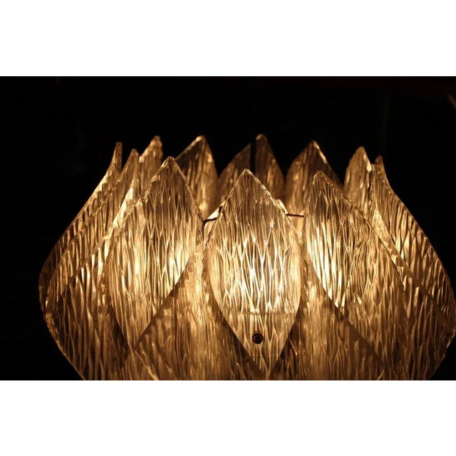Italian Acrylic Glass Ceiling Light, 1970s, in Very Good conditions. Designed 1970 to 1979 Up to 250V (Europe/UK...